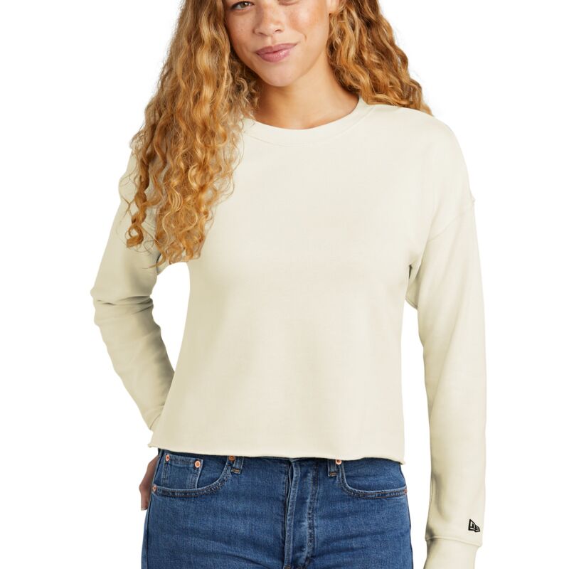 Women's Tri Blend Fleece Crop Crew Thumbnail