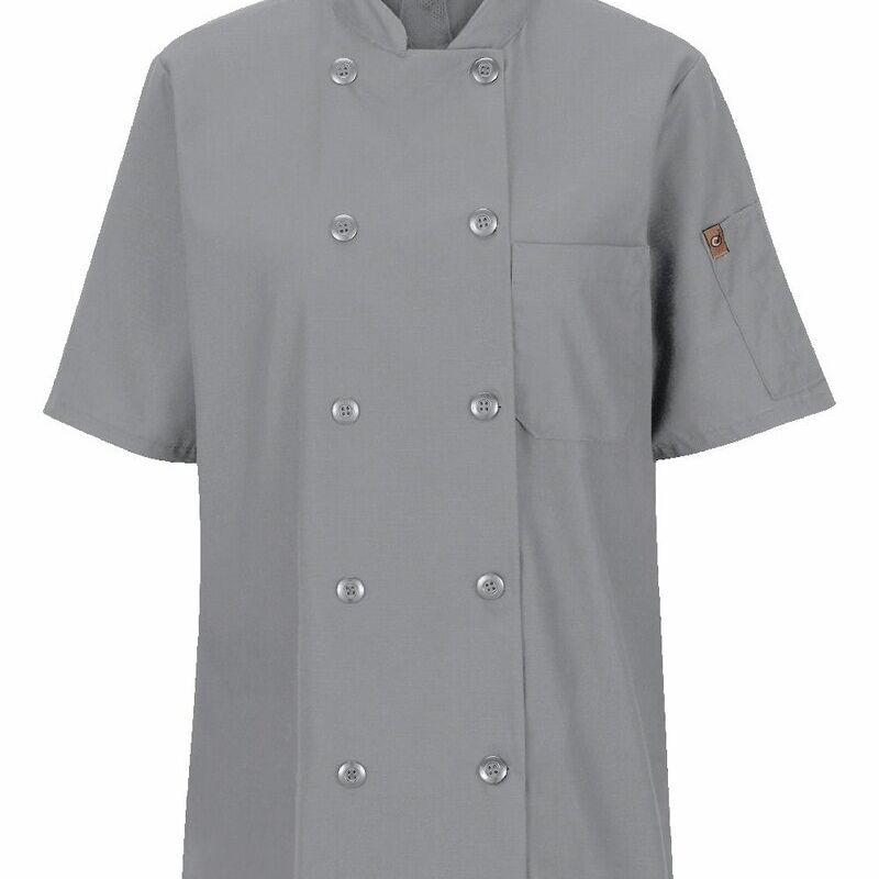 Women's Mimix™ Short Sleeve Chef Coat with OilBlok Thumbnail