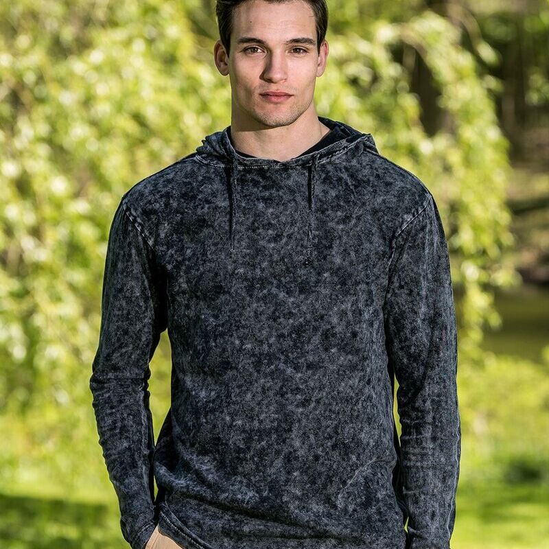 Loco Mineral Wash Hooded Long Sleeve T-Shirt Thumbnail