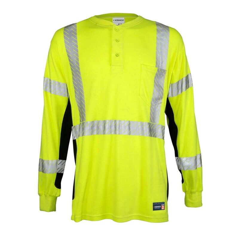 Unisex FR Long Sleeve Henley T-Shirt Thumbnail