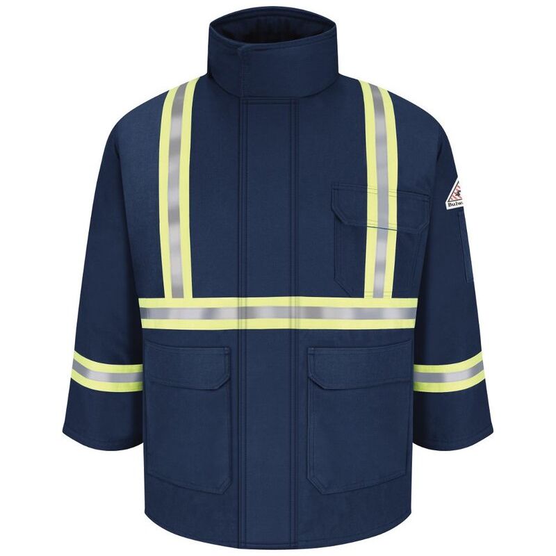 Men's Long Deluxe Parka With Reflective Trim - EXCEL FR® ComforTouch Thumbnail