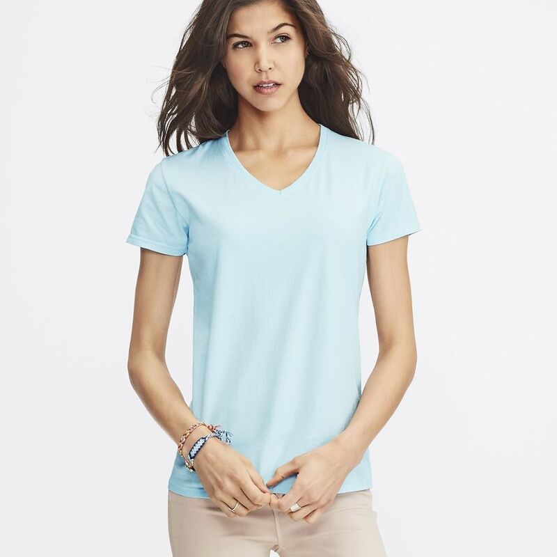 Garment-Dyed Women’s Midweight V-Neck T-Shirt Thumbnail