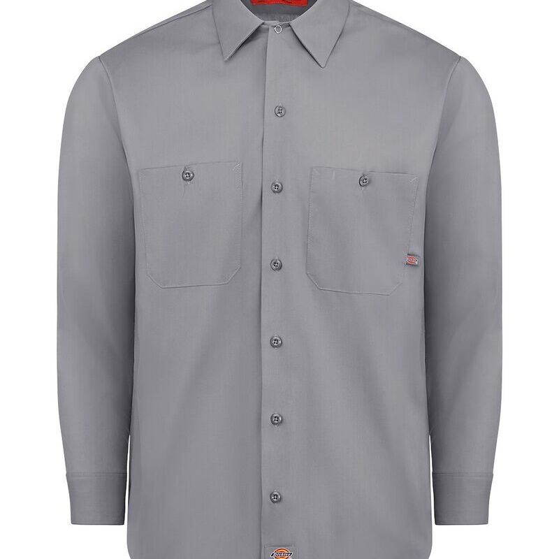 Men's Tall Industrial Long Sleeve Work Shirt Thumbnail